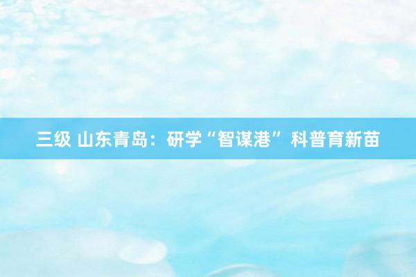 三级 山东青岛：研学“智谋港” 科普育新苗