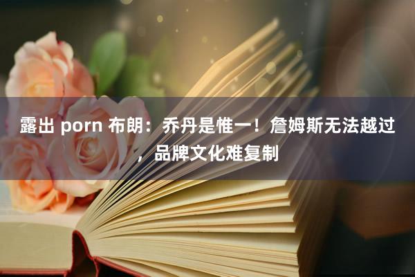 露出 porn 布朗：乔丹是惟一！詹姆斯无法越过，品牌文化难复制