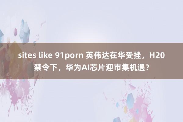 sites like 91porn 英伟达在华受挫，H20禁令下，华为AI芯片迎市集机遇？