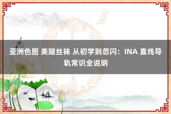 亚洲色图 美腿丝袜 从初学到忽闪：INA 直线导轨常识全说明