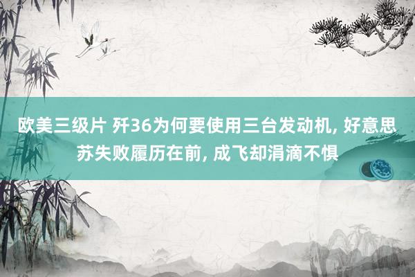 欧美三级片 歼36为何要使用三台发动机, 好意思苏失败履历在前, 成飞却涓滴不惧