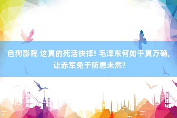 色狗影院 这真的死活抉择! 毛泽东何如千真万确, 让赤军免于防患未然?